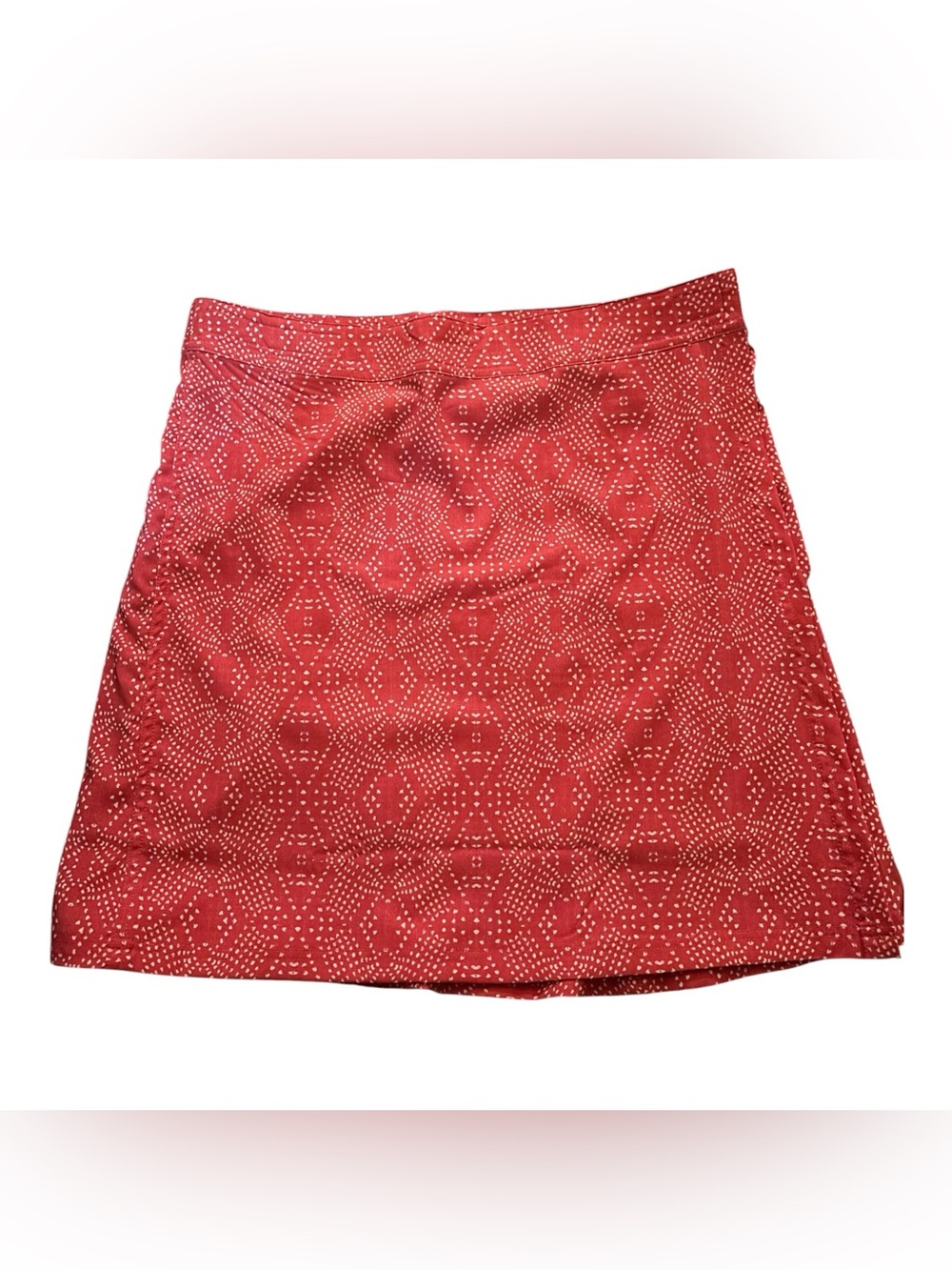 RipSkirt Hawaii Geometric Red White Swim Cover Up Wrap Skirt Activewear Sz L/2
